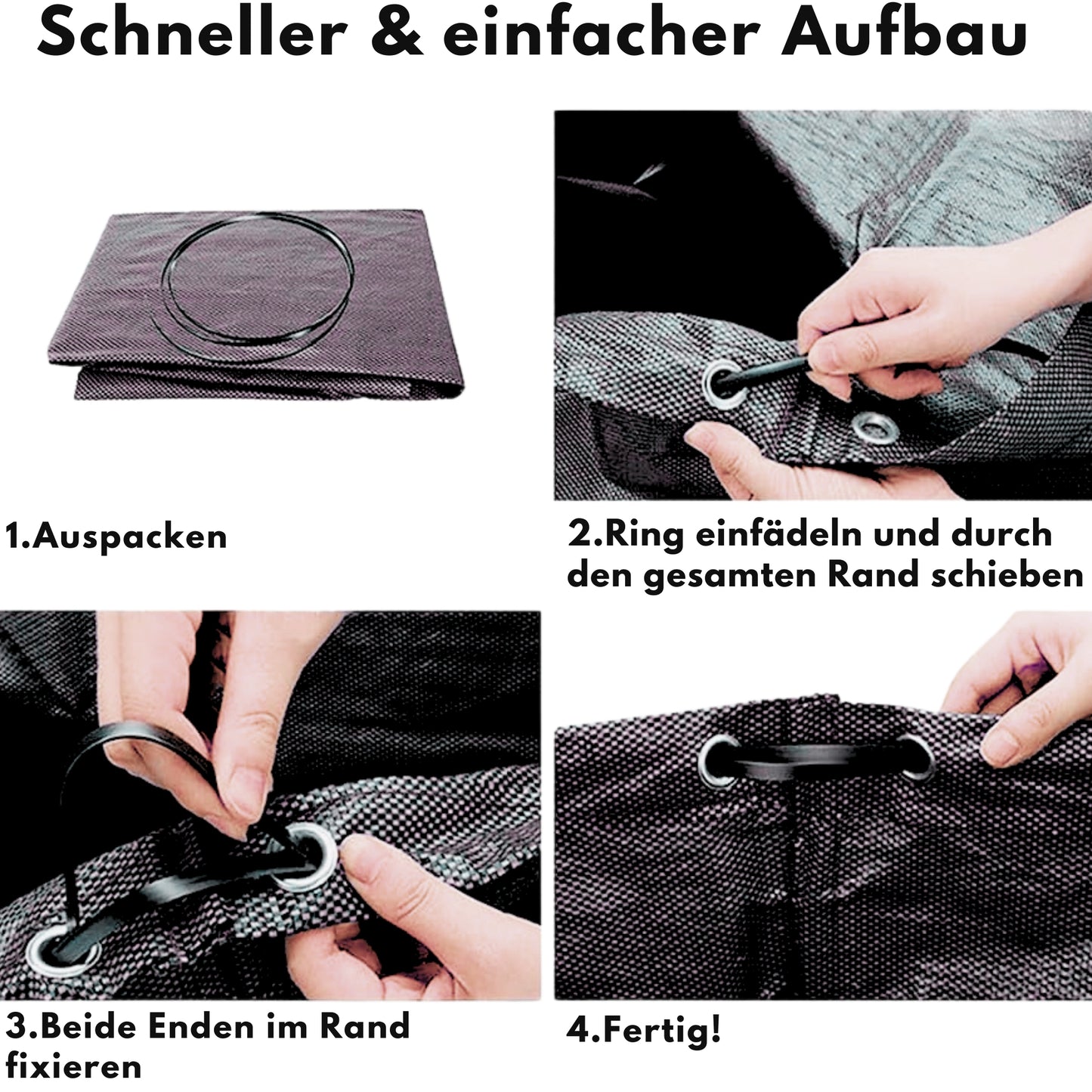 DIVID® Gartensäcke mit Trageschlaufen |Gartensack 3x 272L Set Laubsack Gartenabfallsack - Selbststehend 4 Griffe Stabil Robust & Faltbar - Rasenschnitt für Gartenabfälle Grünschnitt Laubabfall