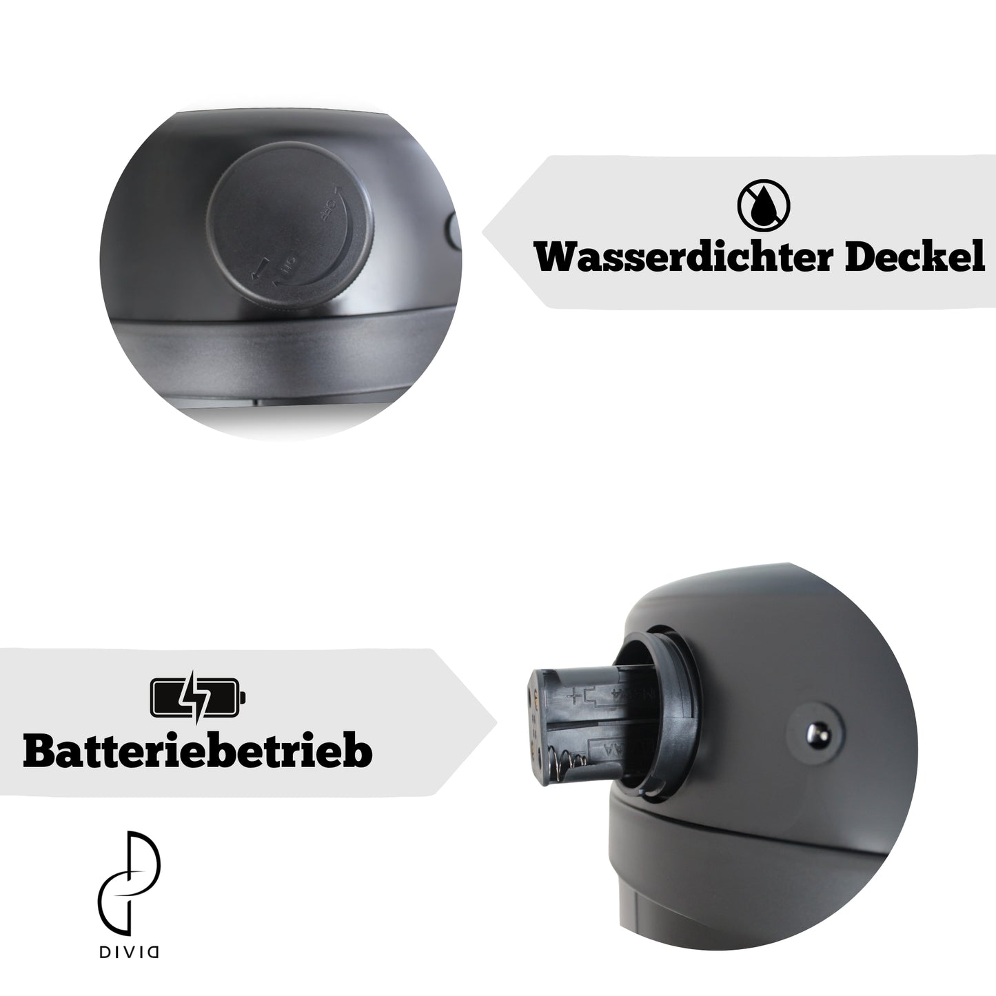 DIVID® Sensor Mülleimer Küche 30L, 40L & 50L | Elektrischer Abfallbehälter | Müllbeutel Klemmring | Bewegungserkennung | Automatisch schließender Deckel | Auslaufschutz | Küchenmülleimer