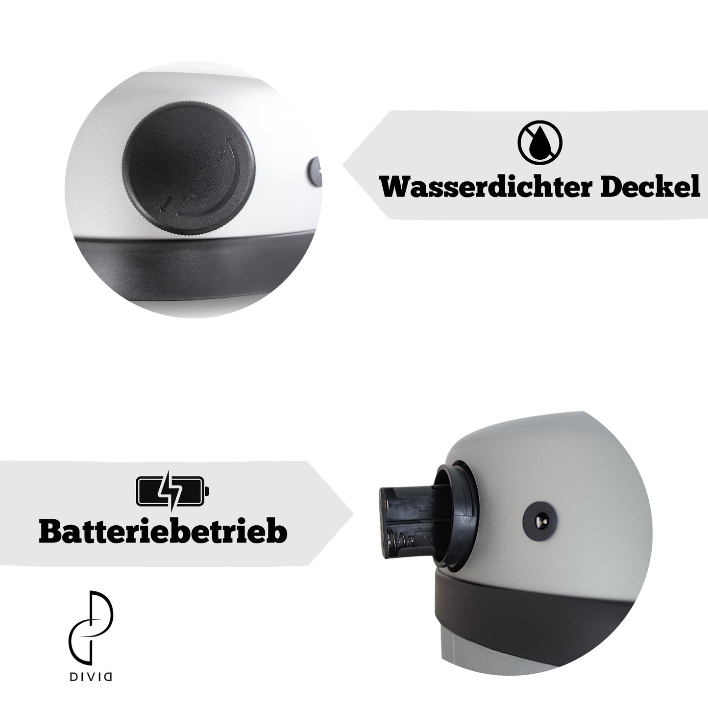 DIVID® Sensor Mülleimer Küche 30L, 40L & 50L | Elektrischer Abfallbehälter | Müllbeutel Klemmring | Bewegungserkennung | Automatisch schließender Deckel | Auslaufschutz | Küchenmülleimer