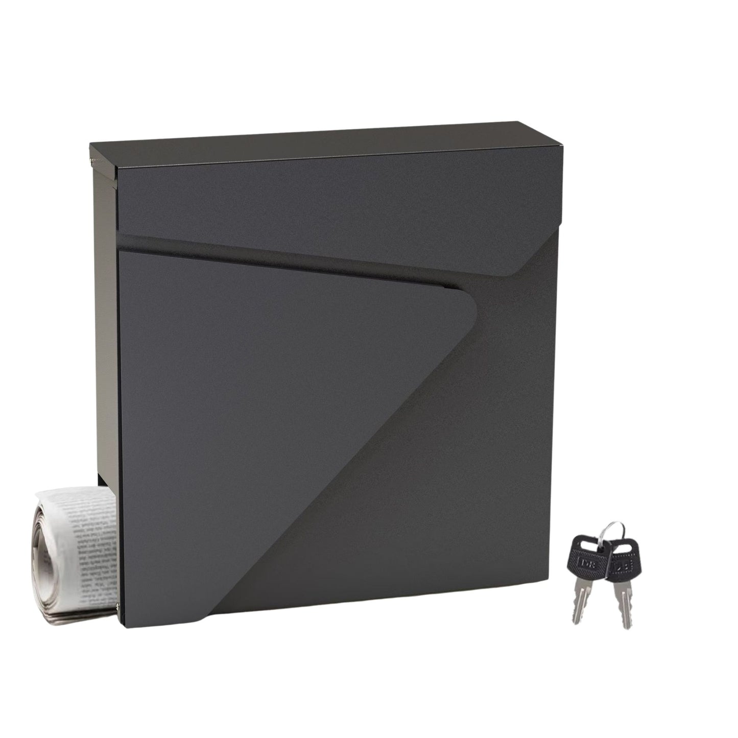 DIVID® Briefkasten (DIV-307) in Modernem Design| Wandmontage inkl Schrauben und Dübel | Wandbriefkasten inkl. 2 Schlüssel | Moderner Briefkasten zum abschließen | Edelstahl