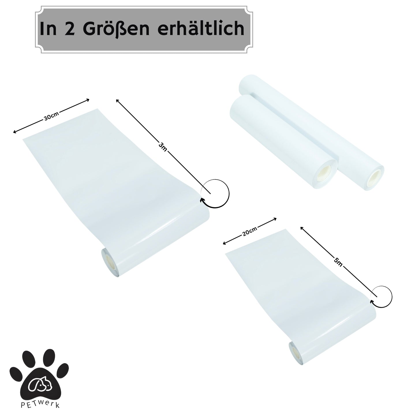 PETWERK® Katzenkratzfolie|Selbstklebende Folie zum Schutz der Möben und Wände| Kratzfolie|Spritzschutz|Wandschutz|Transparent
