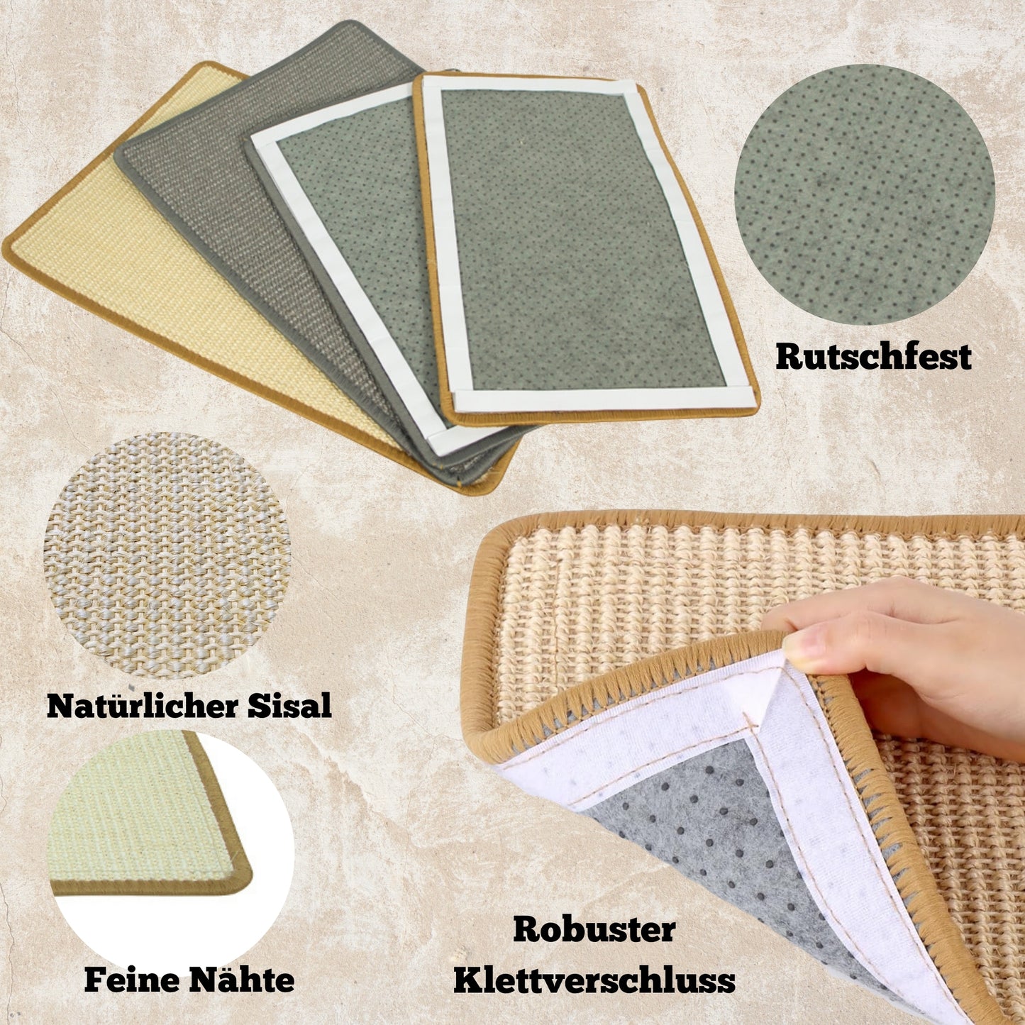 PETWERK® Kratzmatte | Katzen Vorleger| Kratzteppich| Sisal Kratzmatte| Katzenmöbel| Krallenpflege