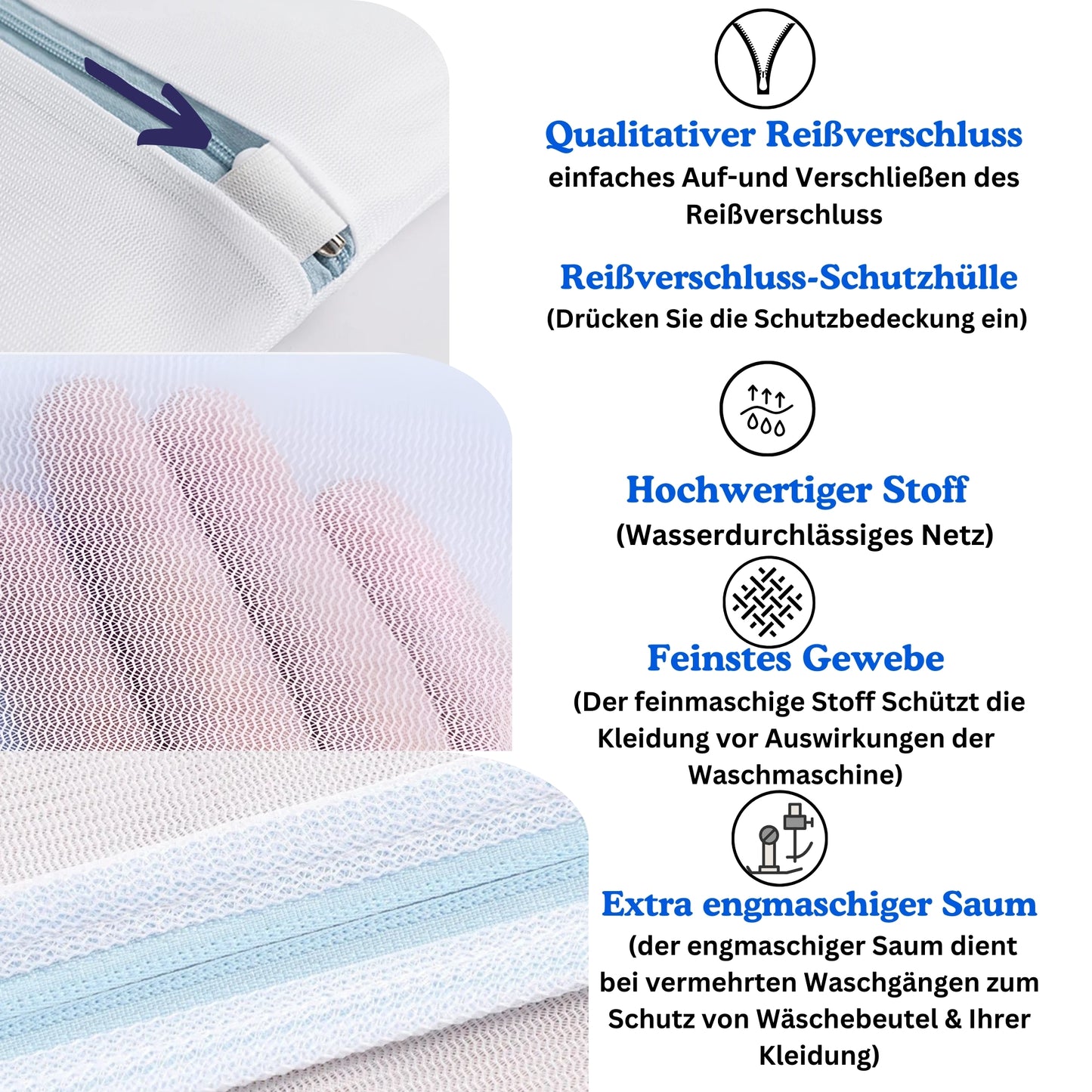 DIVID® Wäschebeutel 7-Teilig| Wäschesack| Wäschenetz| Zum Schutz für Ihre Wäsche| Für feine Blusen, Unterwäsche und Socken| Reise-Organizer