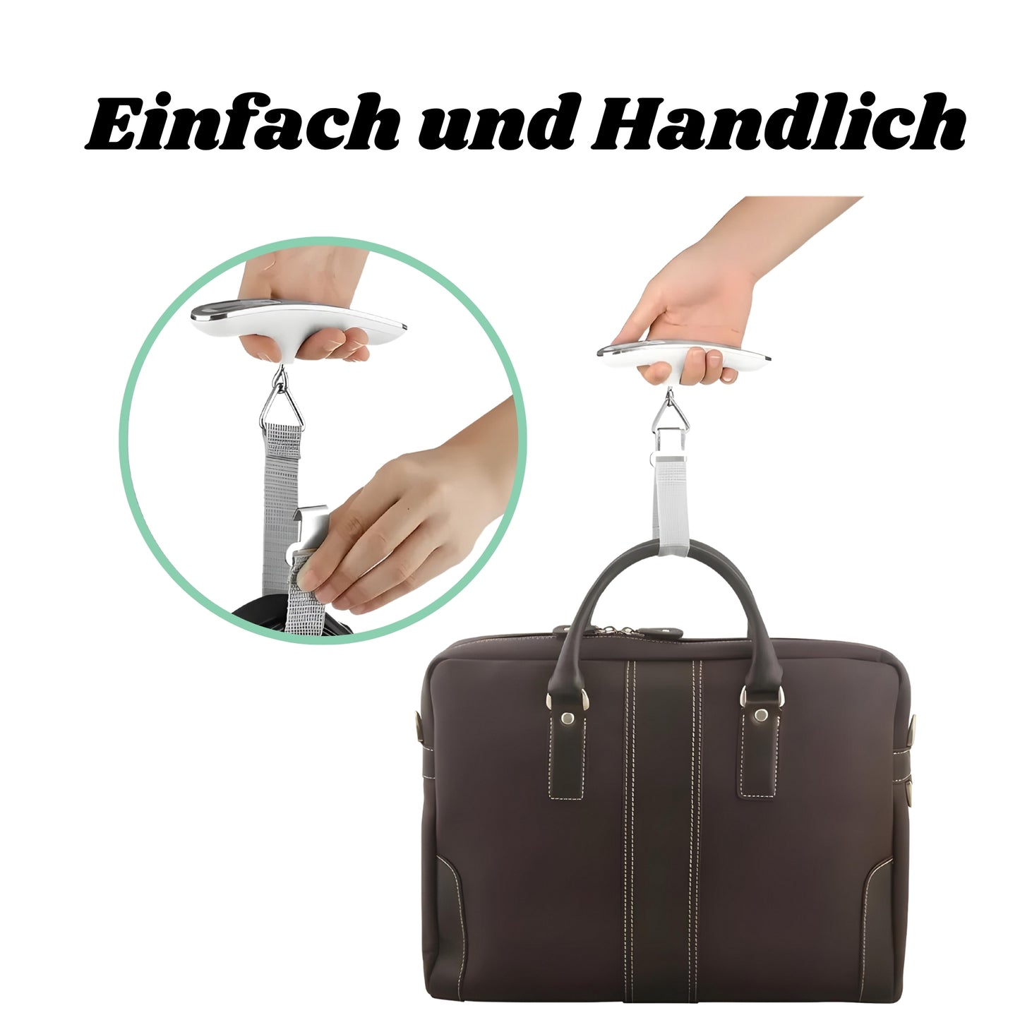 DIVID® Digitale Kofferwaage 2 | Digitale Messwaage | Gepäckwaage mit Haken bis zu 50Kg/110Lbs | Hängewaage | Angeln und Reisen | Travelscale
