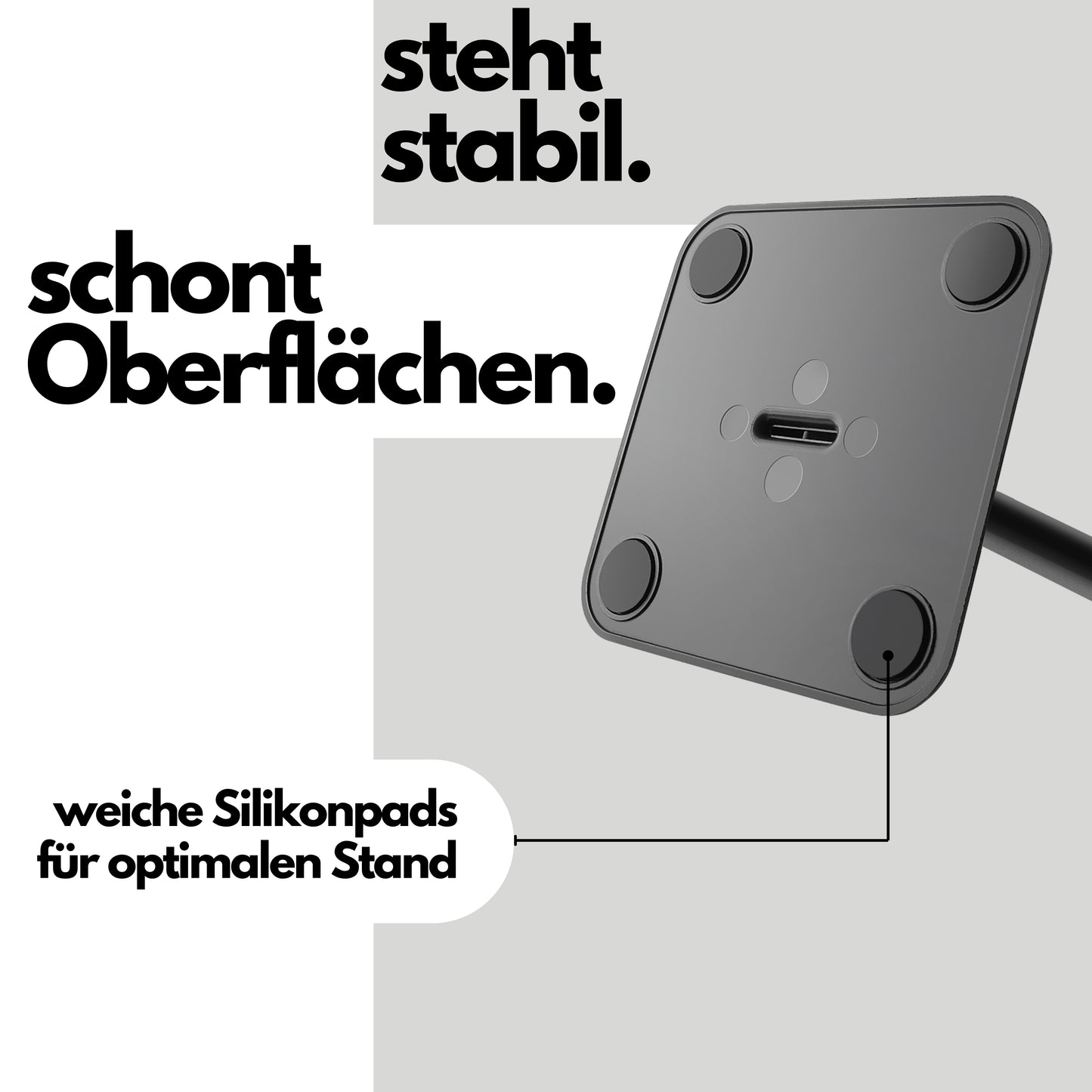 DIVID® Kopfhörer Stand Flach | Gaming Kopfhörer Ständer | Over Ear Kopfhörer Stand| Gewichteter Standfuß| Headset Halterung (Kopie)