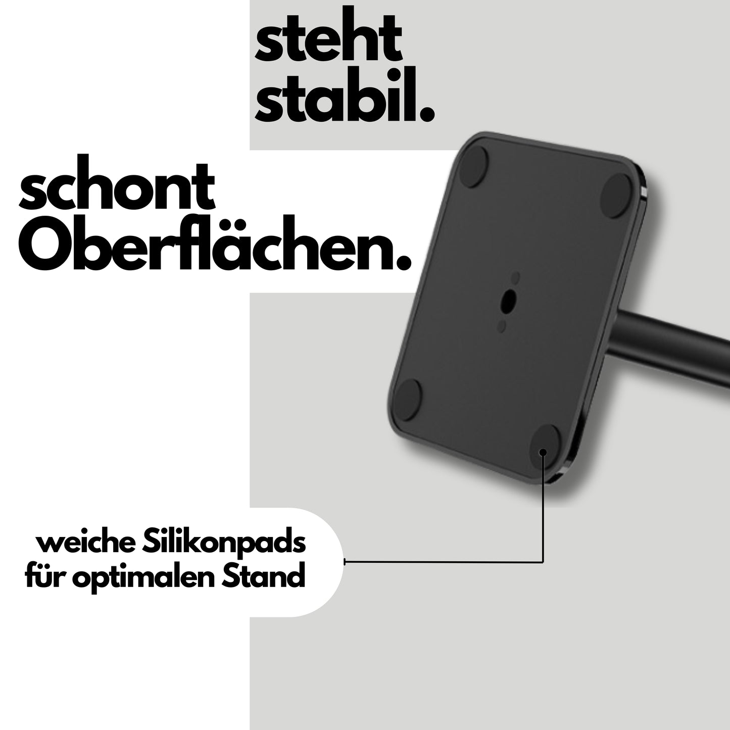DIVID® Kopfhörer Stand Rund | Gaming Kopfhörer Ständer | Over Ear Kopfhörer Stand| Gewichteter Standfuß| Headset Halterung