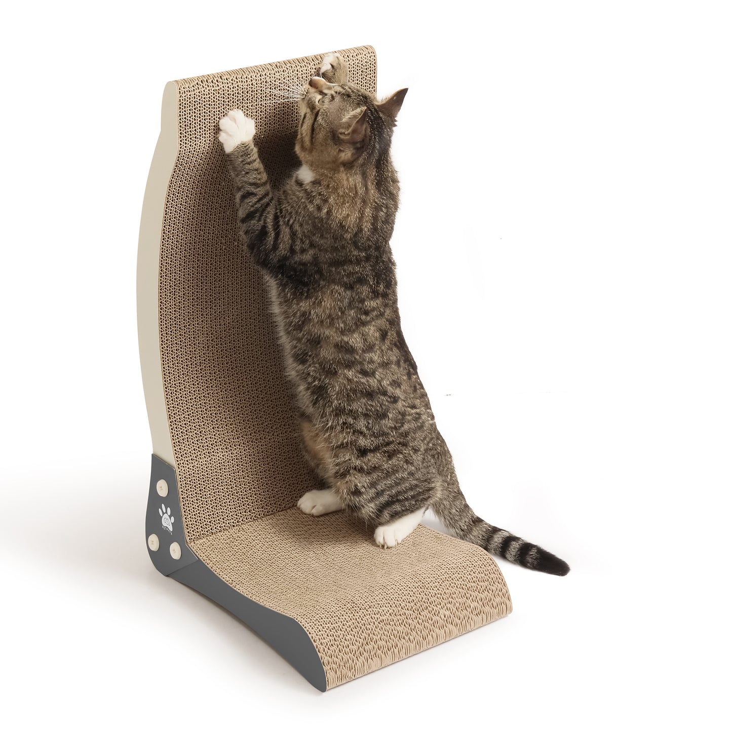 PETWERK® Luna Kratzbrett | Katze | 60cm hoch| L förmig | stabile Kratzpappe für Wand und Ecke | widerstandsfähig und sicher | Kleiner Kratzbaum | Kratzmatte | Möbelschutz | Katzenpflege | Kratzmöbel