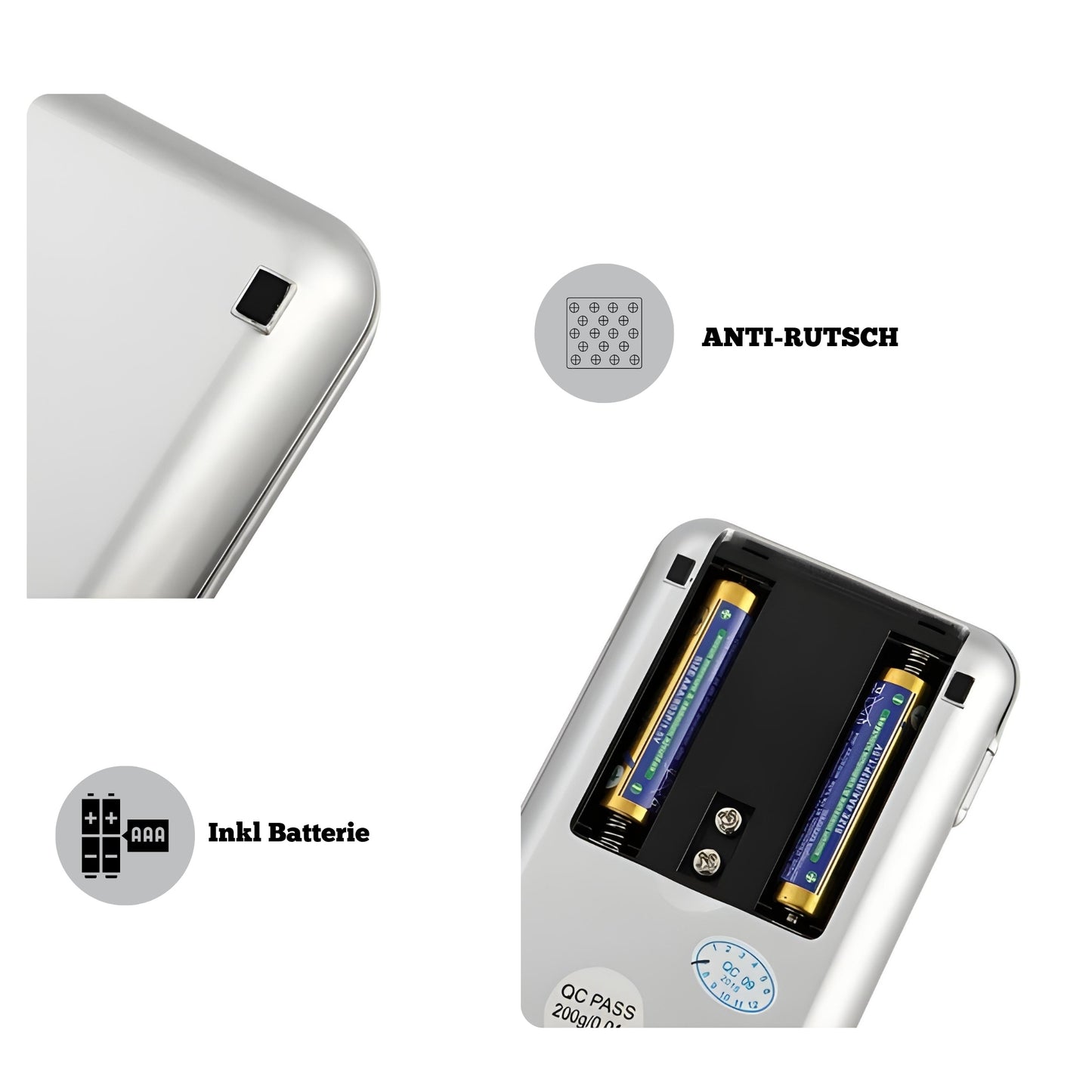 DIVID® Küchenwaage | Digitaleküchenwaage | Taschenwaage | Professionelle Waage 0,01gr-500gr | Mini Digitalwaage | Miltifunktionswaage mit LCD Display und Tara Funktion