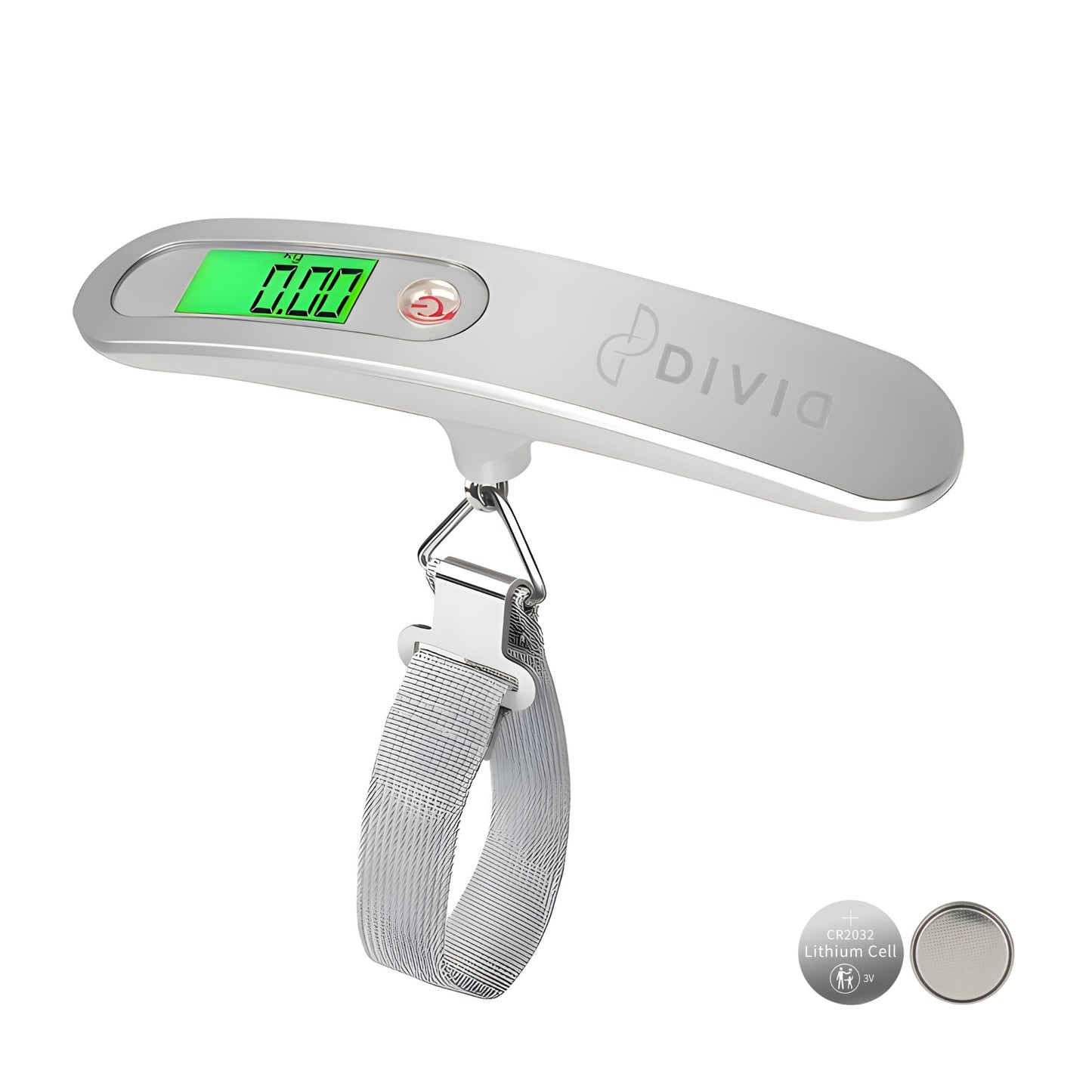 DIVID® Digitale Kofferwaage 2 | Digitale Messwaage | Gepäckwaage mit Haken bis zu 50Kg/110Lbs | Hängewaage | Angeln und Reisen | Travelscale