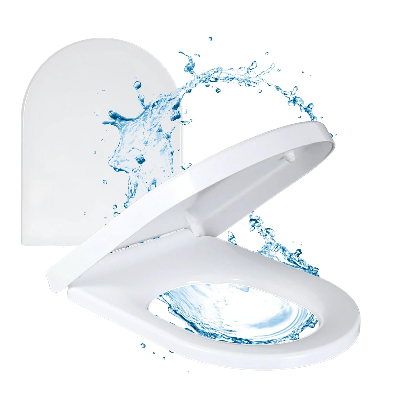DIVID® Toilettendeckel, WC Sitz mit Absenkautomatik, Quick-Release Funktion, einfache Reinigung, Weiß, Toilettensitz mit verstellbaren Scharnieren, Kunststoff