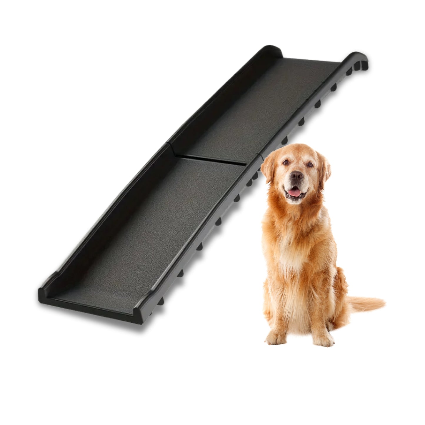DIVID® Hunderampe Klappbar, Hundetreppe, Hundeautorampe, kofferraumrampe für Hunde und Katzen, bis zu 90 Kg Belastbarkeit, rutschfest und Stabil, Einstiegshilfe, Auto Besuche den DIVID-Store