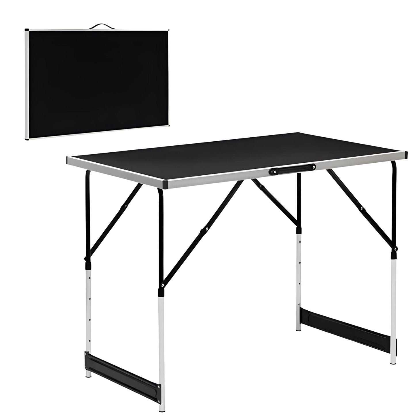 DIVID® Multifunktionstische, 100x60cm, Tapeziertisch 30 kg Tragkraft je Tisch, Klapptisch, Campingtisch, Flohmarkttisch, Beistelltisch, Mehrzwecktisch, Höhenverstellbar, Mahlertisch
