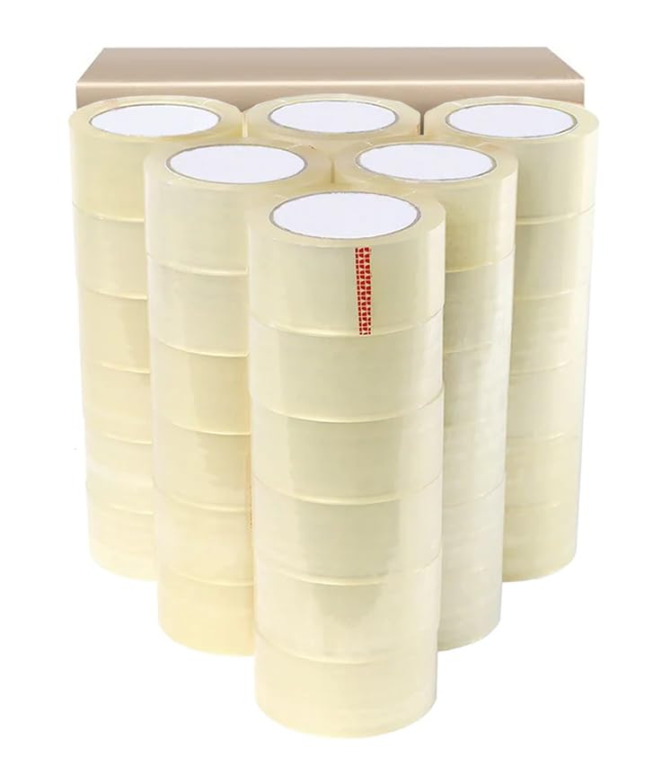 LaMar® 6x Paketklebeband Transparentband- Transportband - Mehrzweckkleber - Universalklebeband - Kleberolle für Umzugskartons - Klebeband - Kartonageband - 48mm breit 60mm lang - Versandband